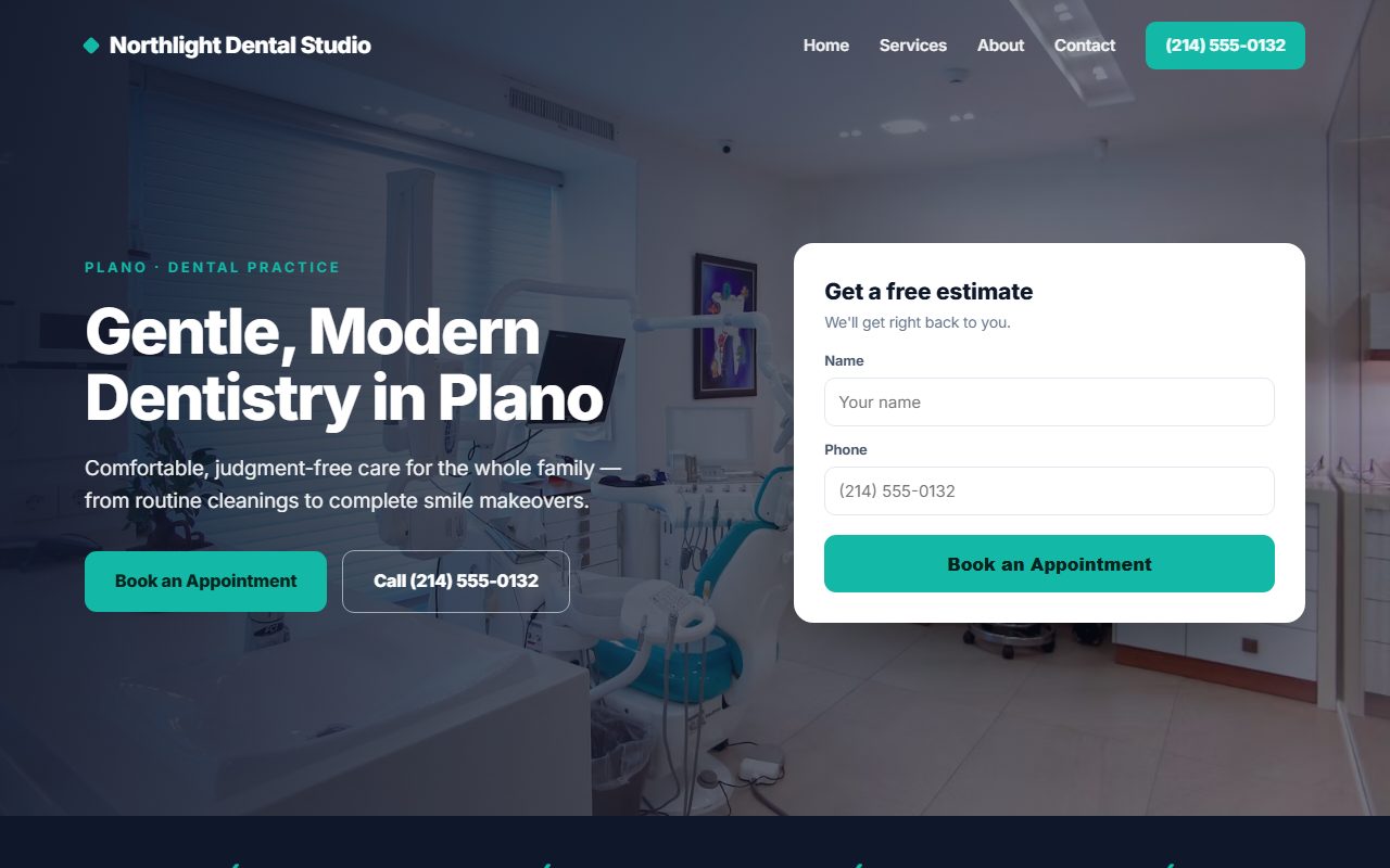 A sample Claritely site design